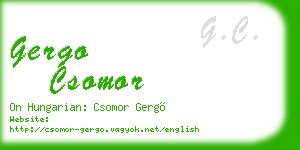 gergo csomor business card